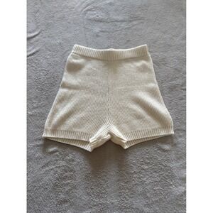 Saturday Sunday Anthropologie Knit Shorts Cream Beige‎ High Waist XS